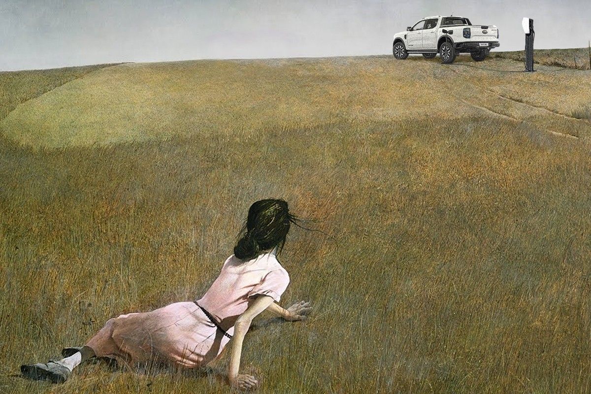 Christina's World with a Ranger EV.