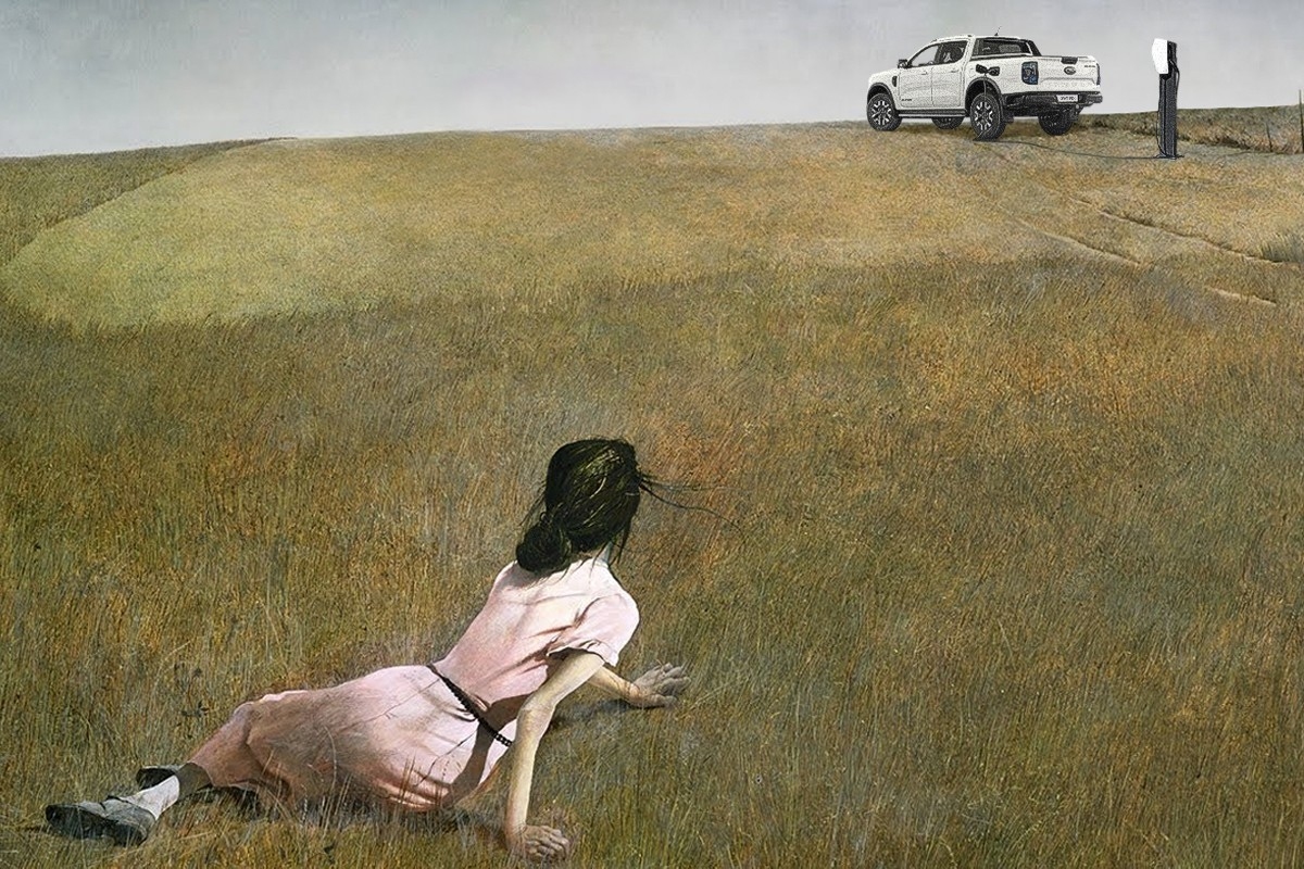 Christina's World with a Ranger EV.