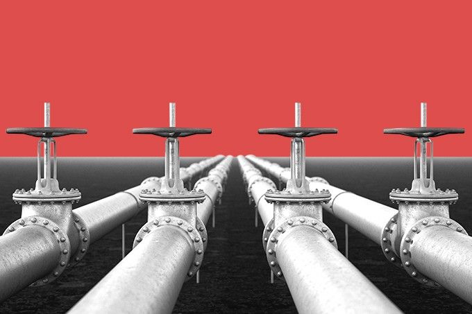 Natural gas pipelines.