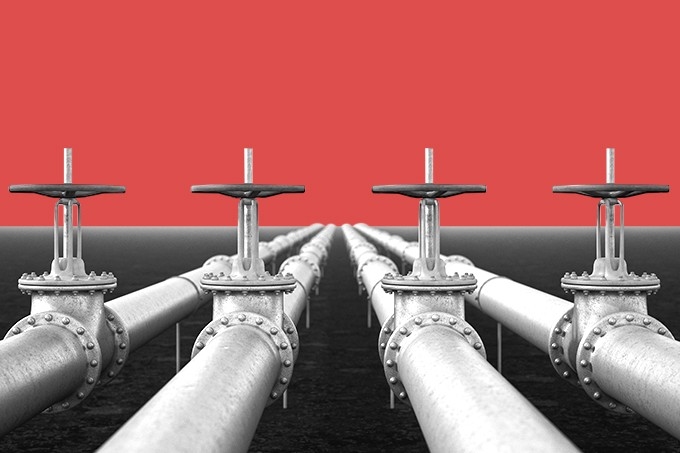 Natural gas pipelines.