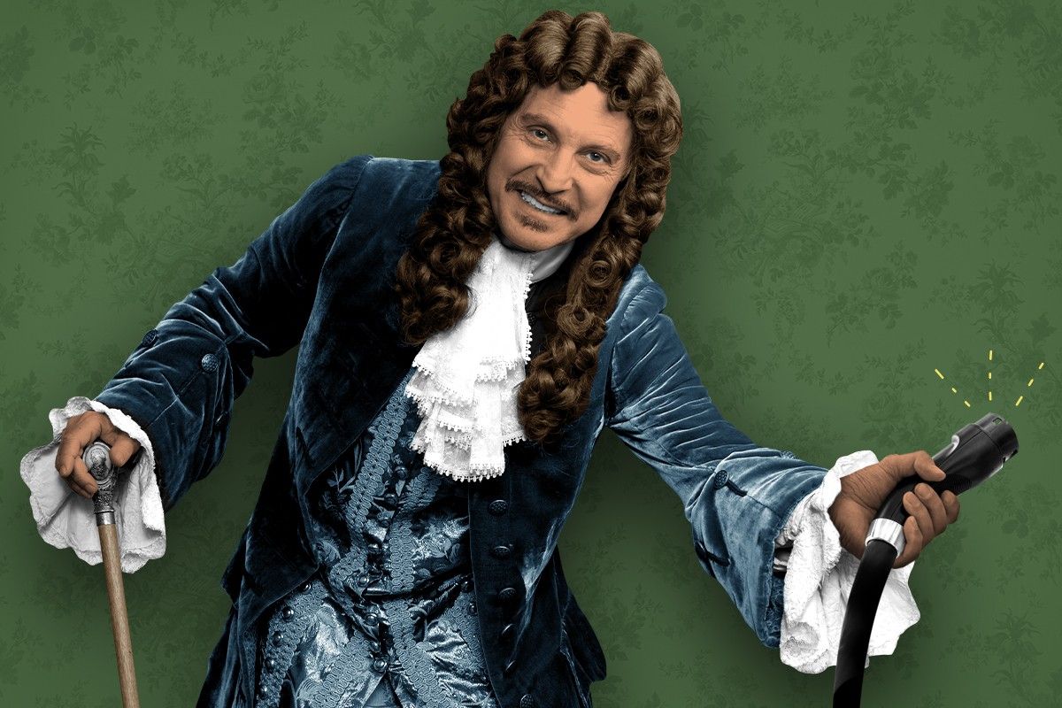 A gentleman offering an EV charger.