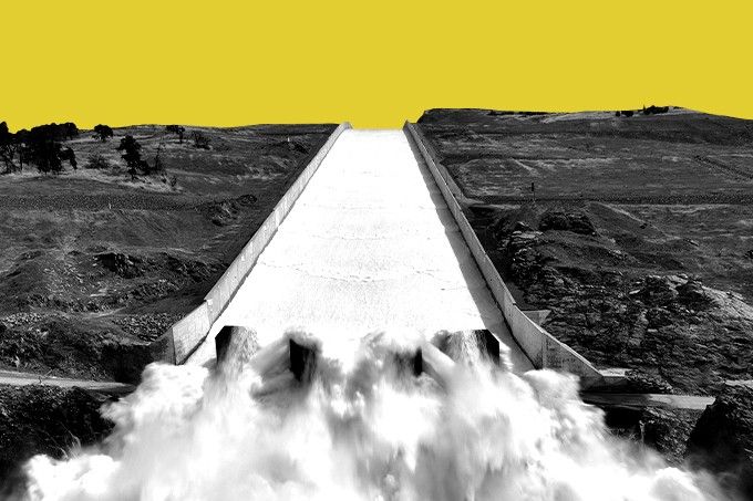 A California spillway.