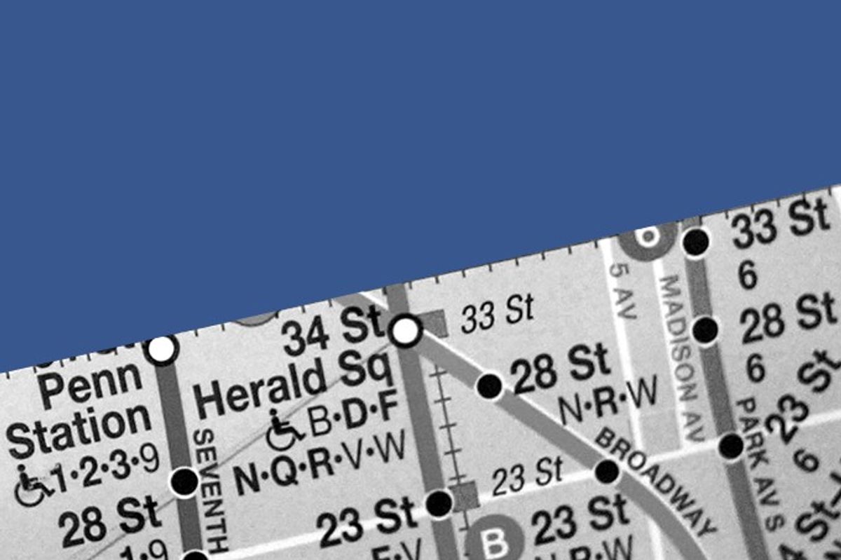 A subway map.