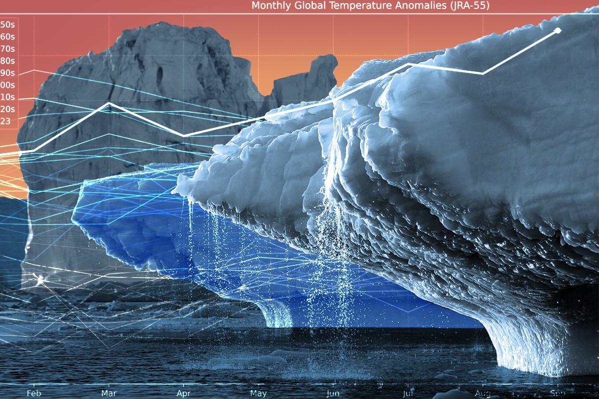 Melting ice and a graph.