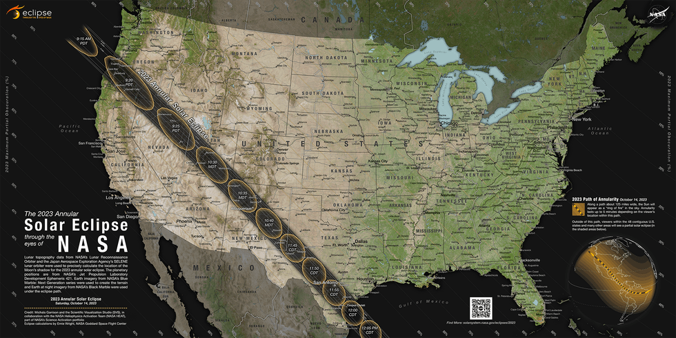 NASA eclipse map
