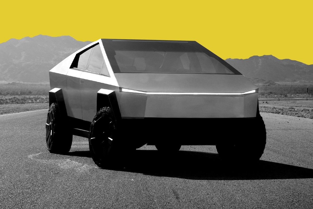 A Tesla Cybertruck.