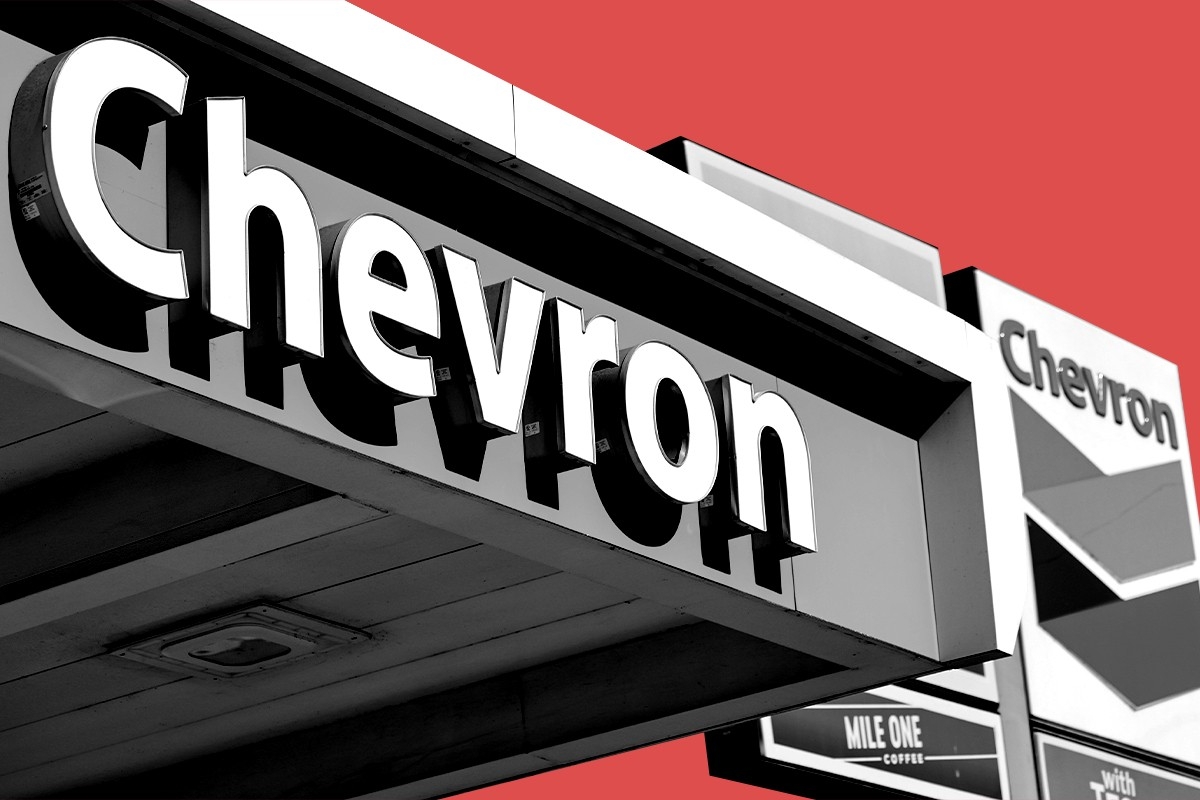 A Chevron station.