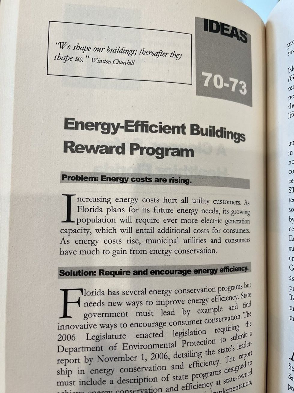 A page from Marco Rubio's book that describes an energy efficiency rewards program