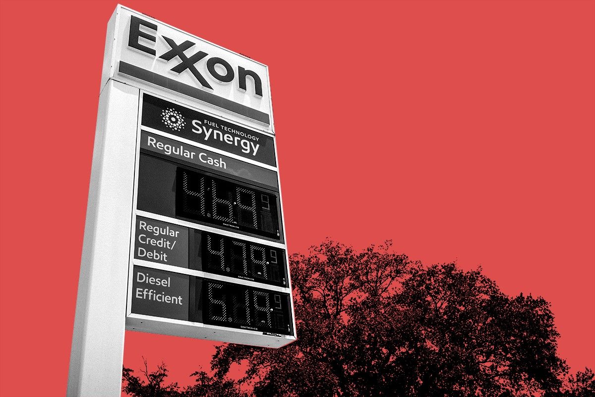 An Exxon sign.