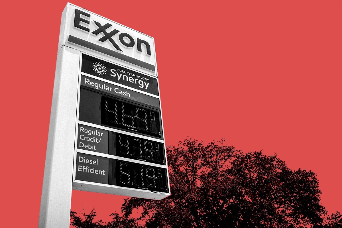 An Exxon sign.