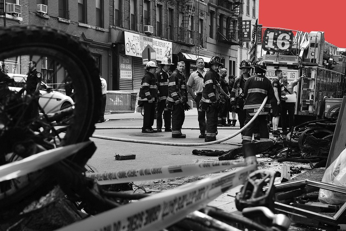 Firefighters in New York.