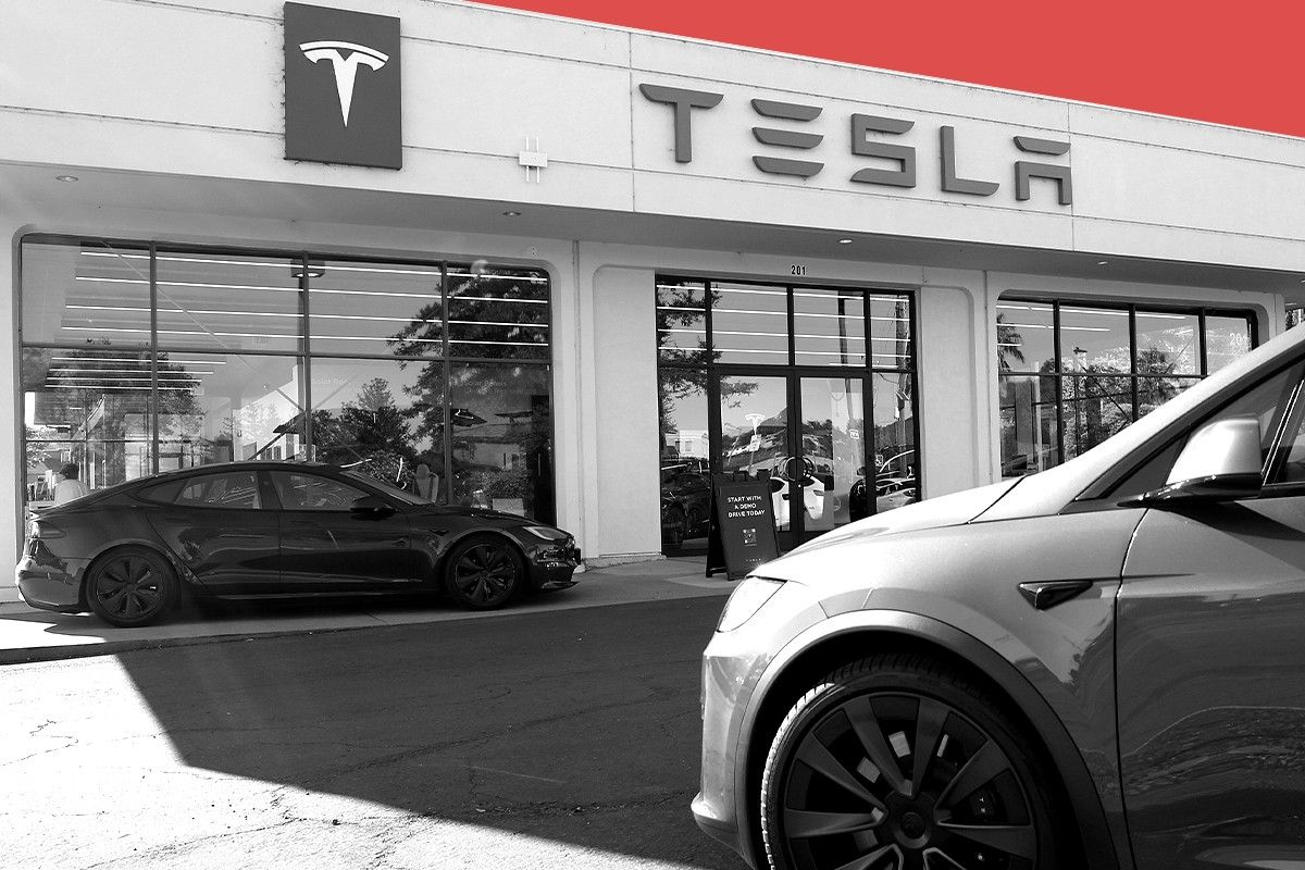 A Tesla dealership.