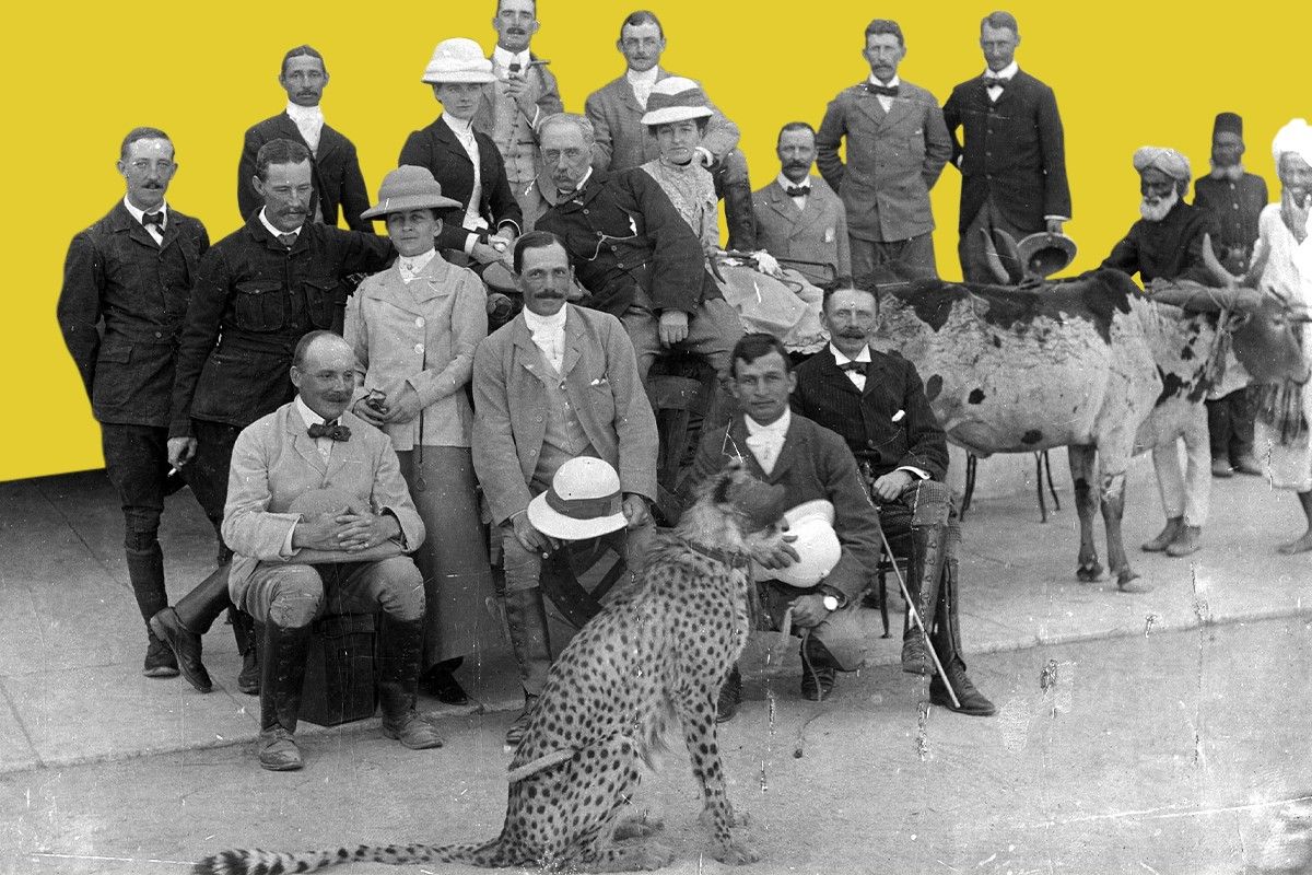 British colonialists in India.