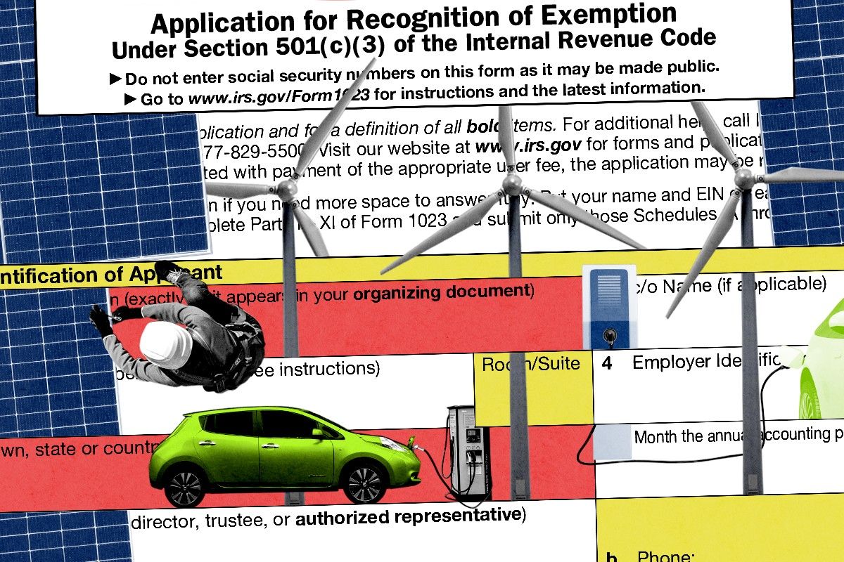 Clean energy and a 501(c)(3) form.