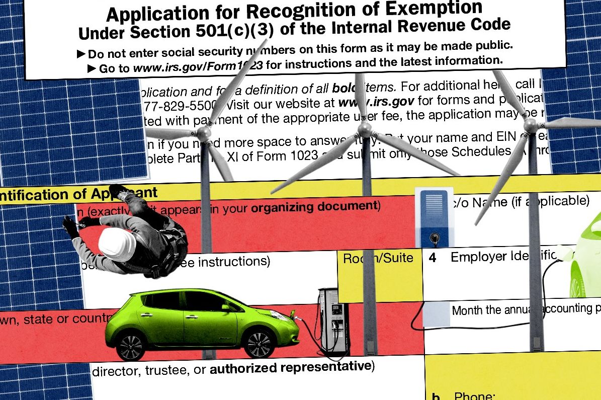 Clean energy and a 501(c)(3) form.