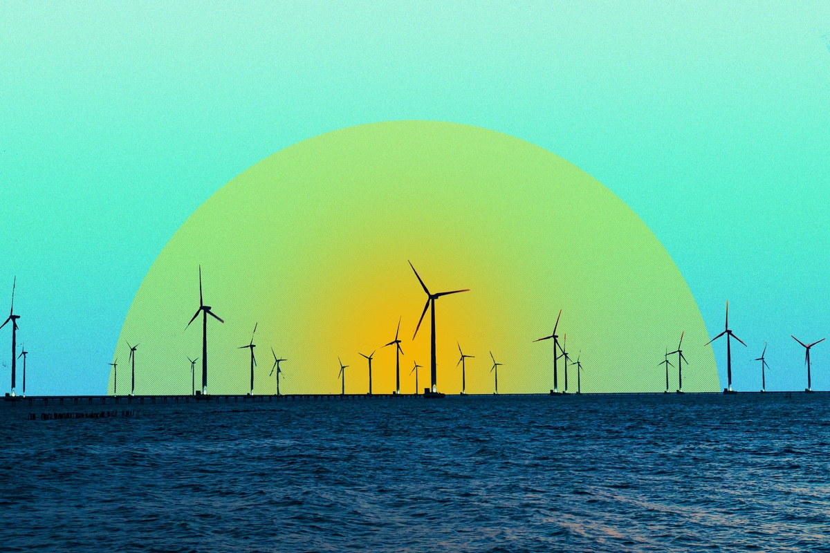 An offshore wind farm.