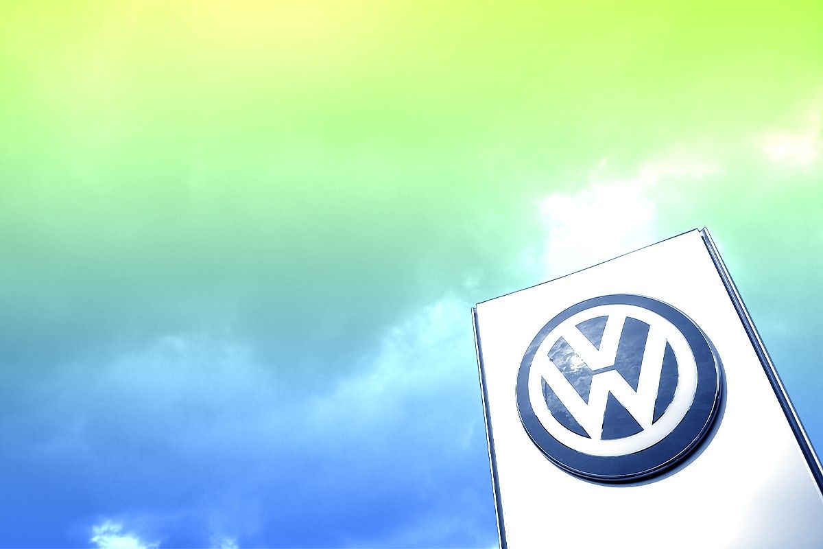 A Volkswagen sign.