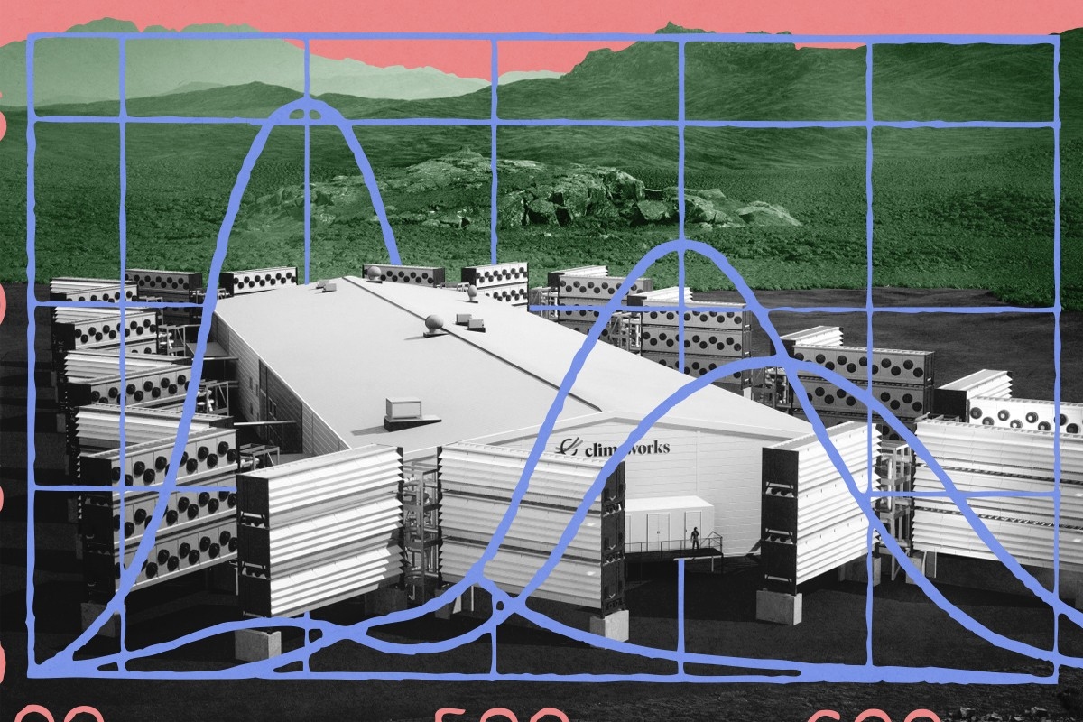 A rendering of a Climeworks facility.