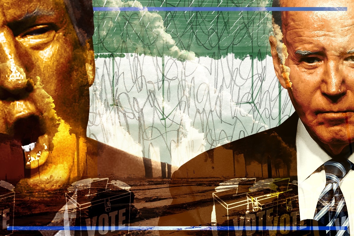 Donald Trump and President Biden.