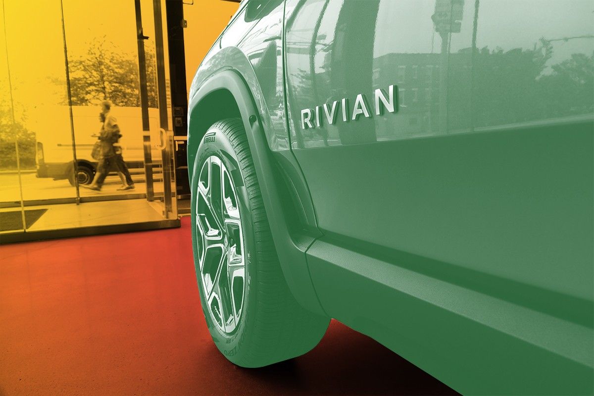 A Rivian showroom.