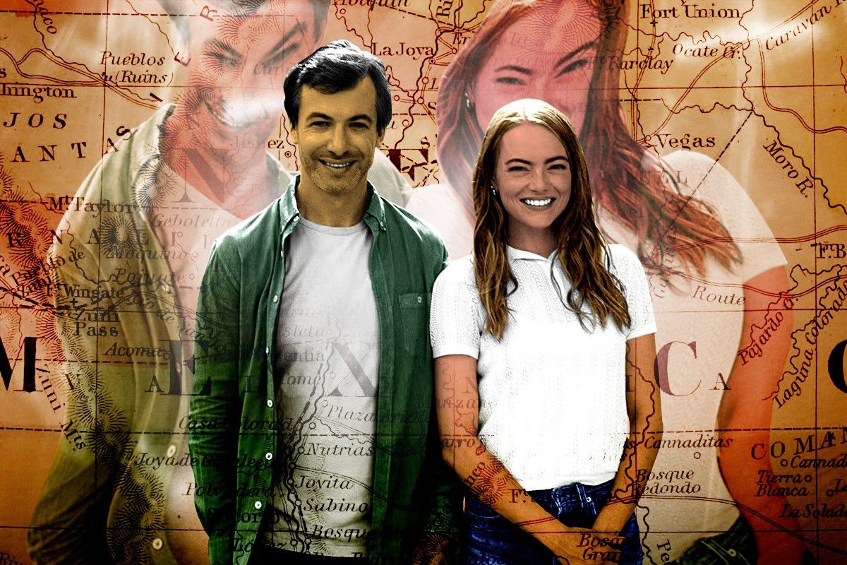 Nathan Fielder and Emma Stone.