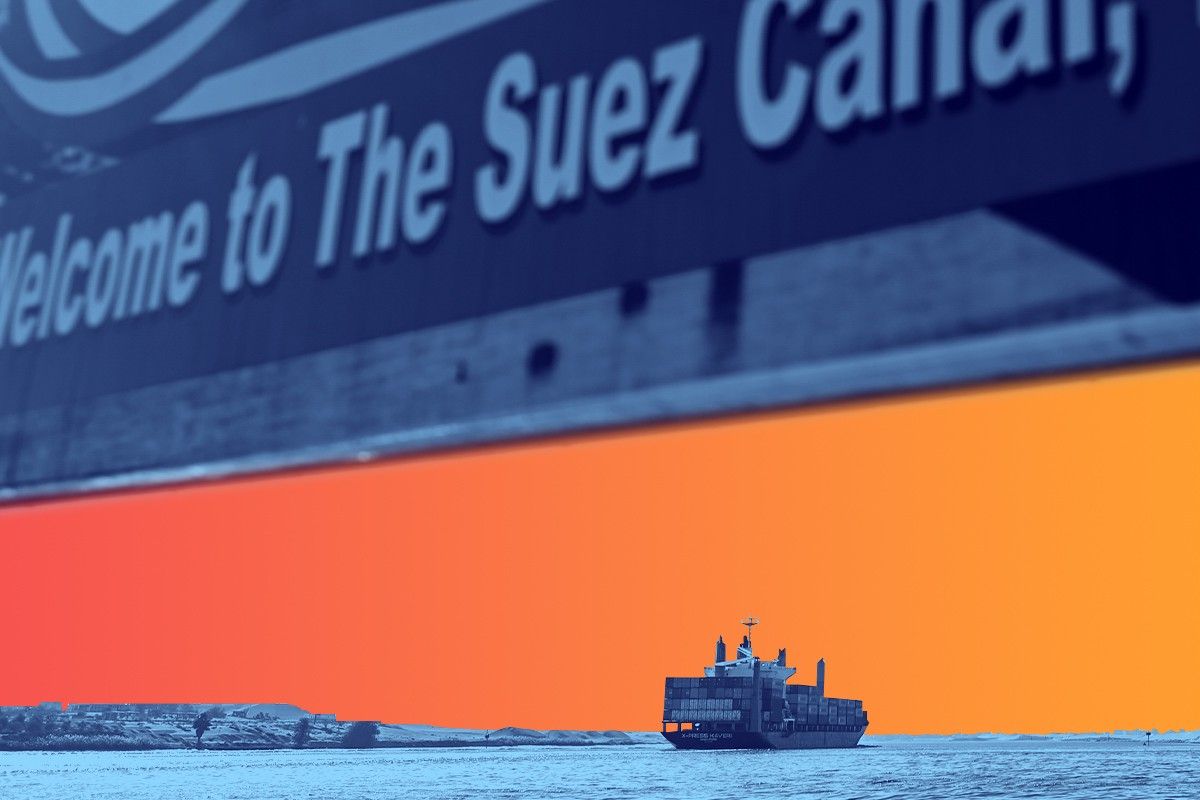 The Suez Canal.