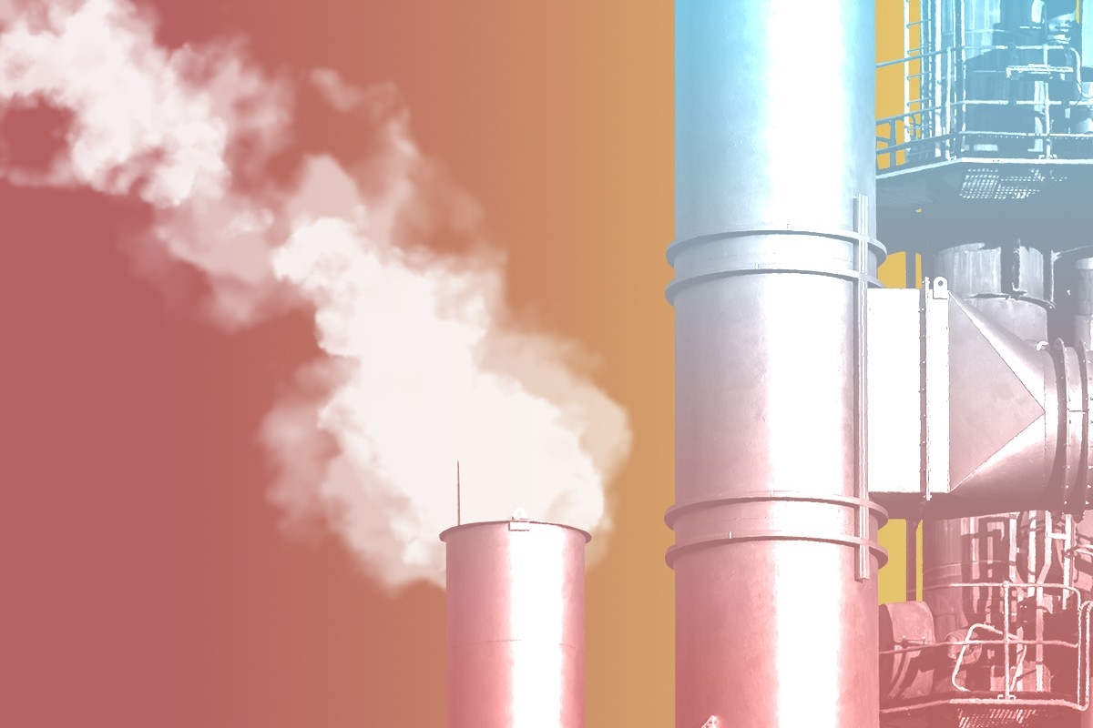 A natural gas plant.