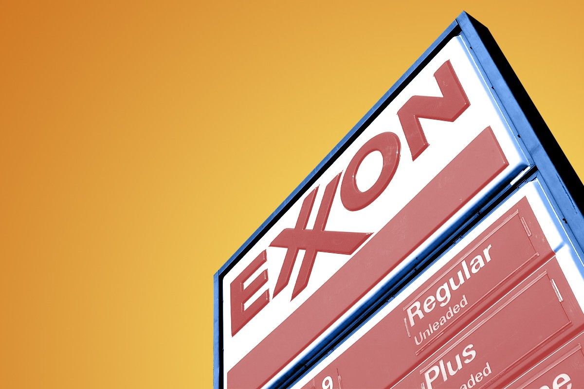 An Exxon sign.