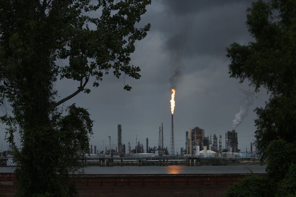 An image of gas flaring in Louisiana.