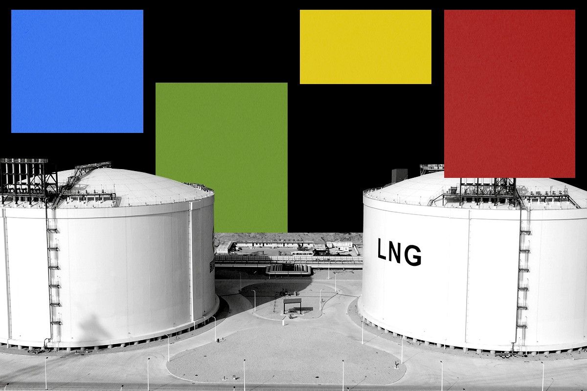 LNG storage facilities.