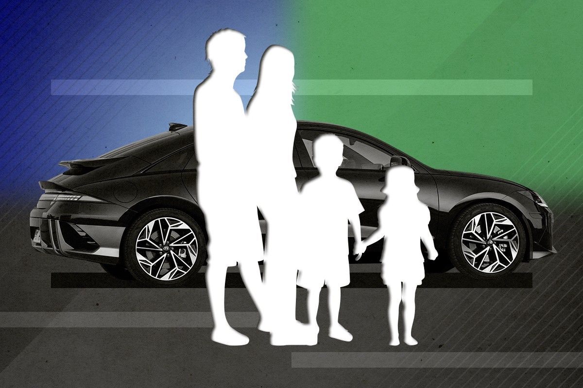 A family and an EV.