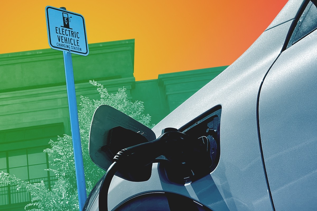 Electric car charging.