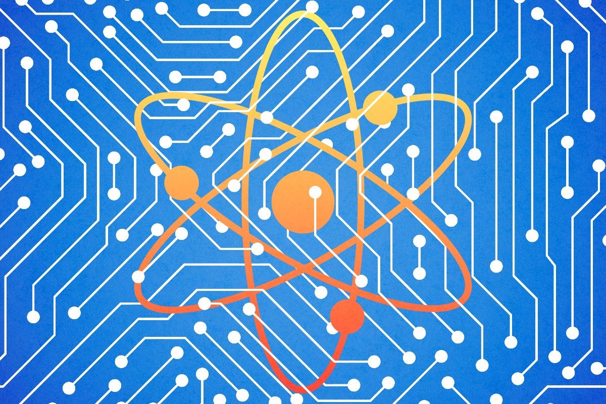 An atom and circuits.