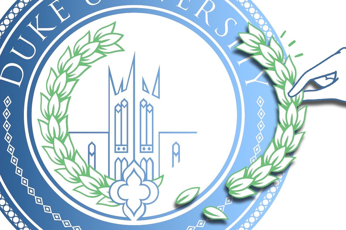 The Duke University crest.