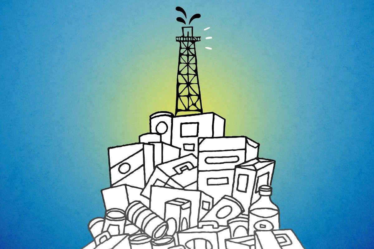 Oil and a pile of products.