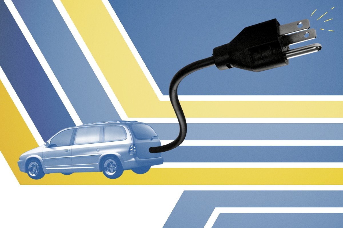 An electric minivan.