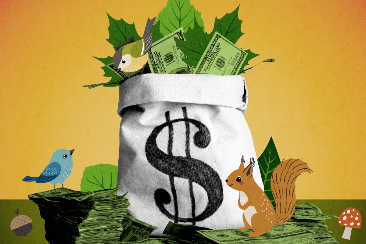 Money and cute critters.