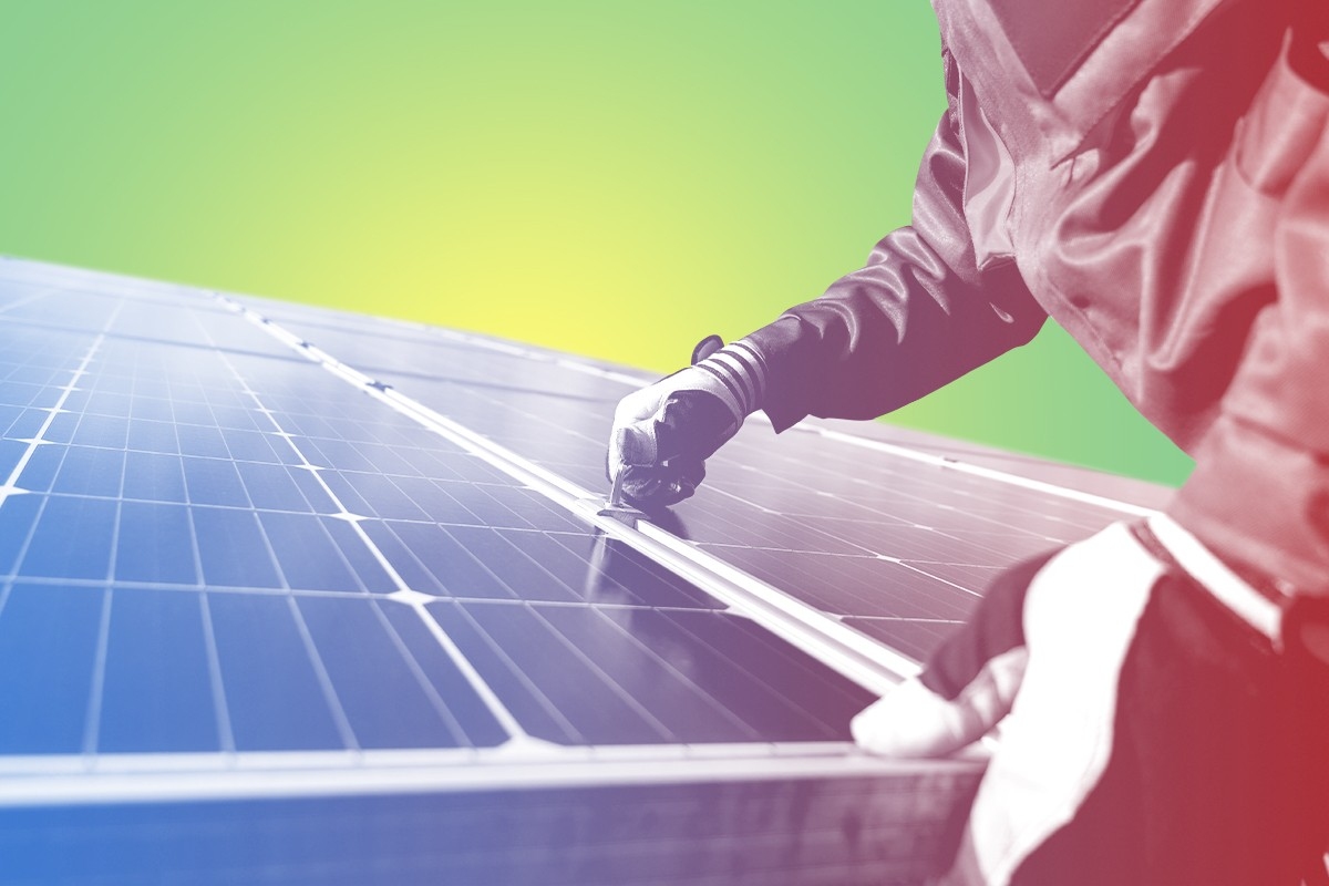 Solar panel installation.