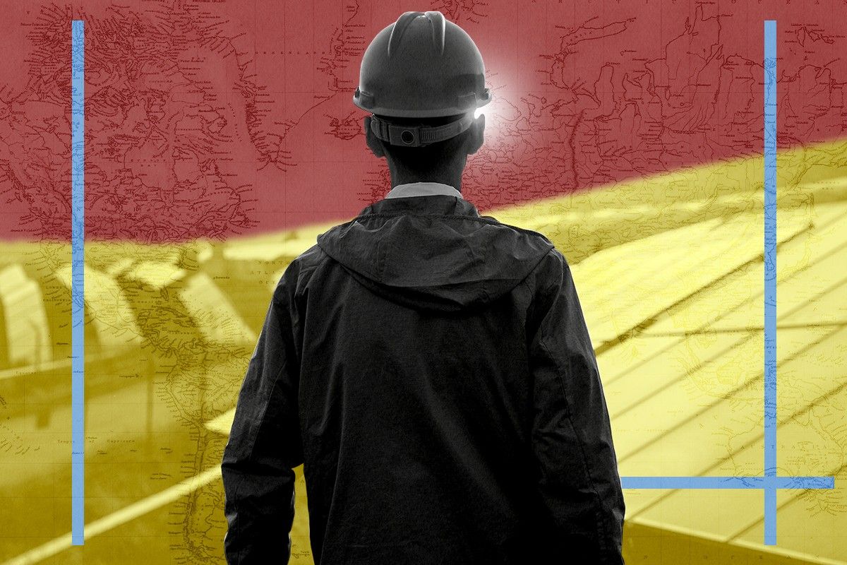 A solar panel worker.