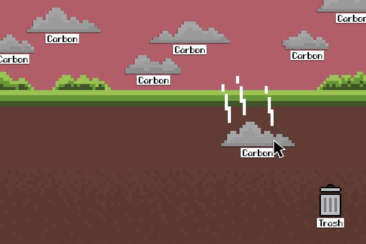 Throwing carbon in the trash.