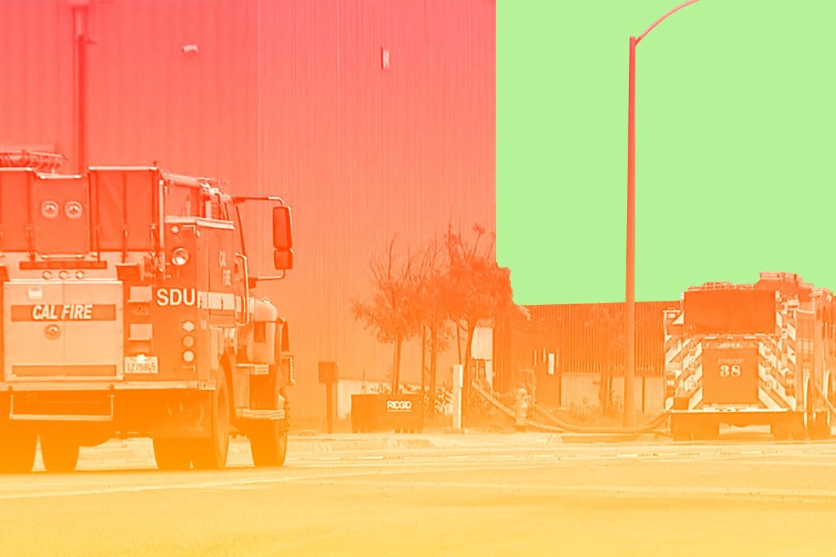 Cal Fire trucks.