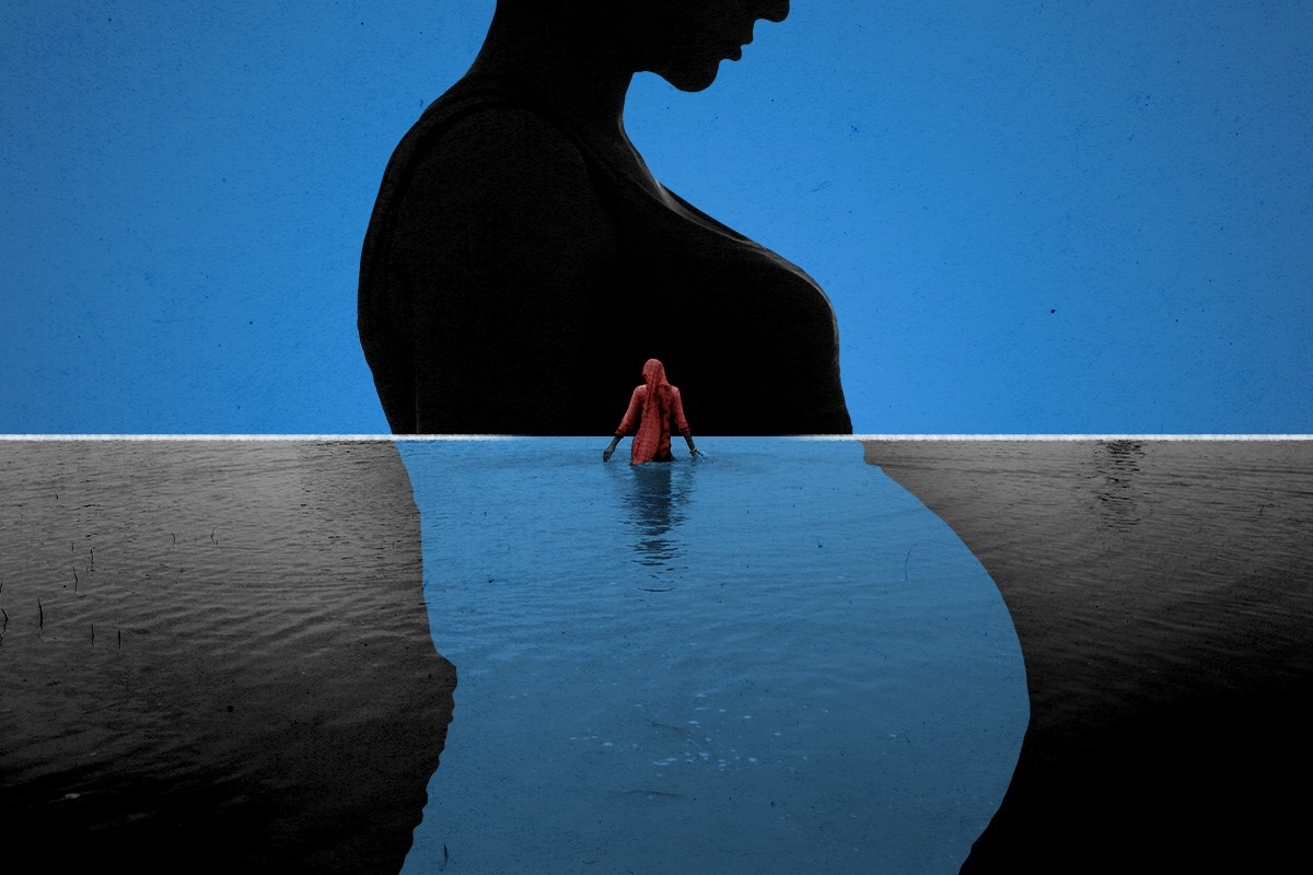 A pregnant woman and flooding.