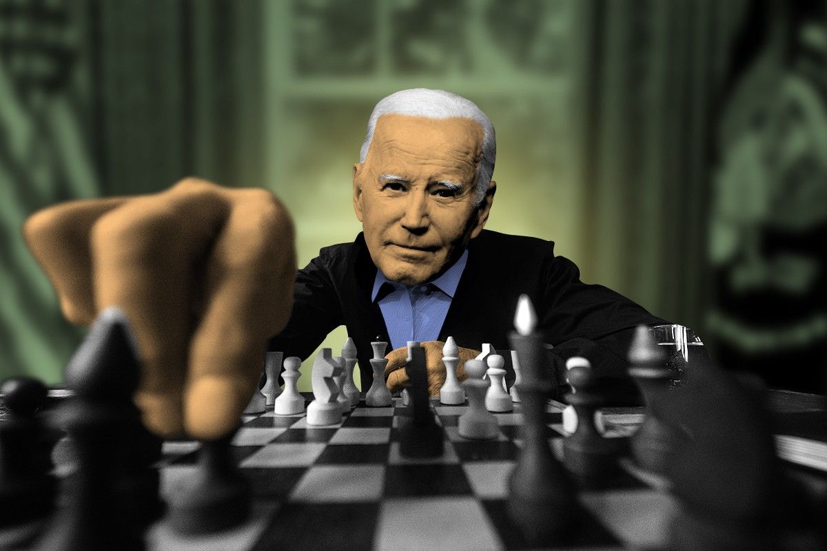 President Biden playing chess.