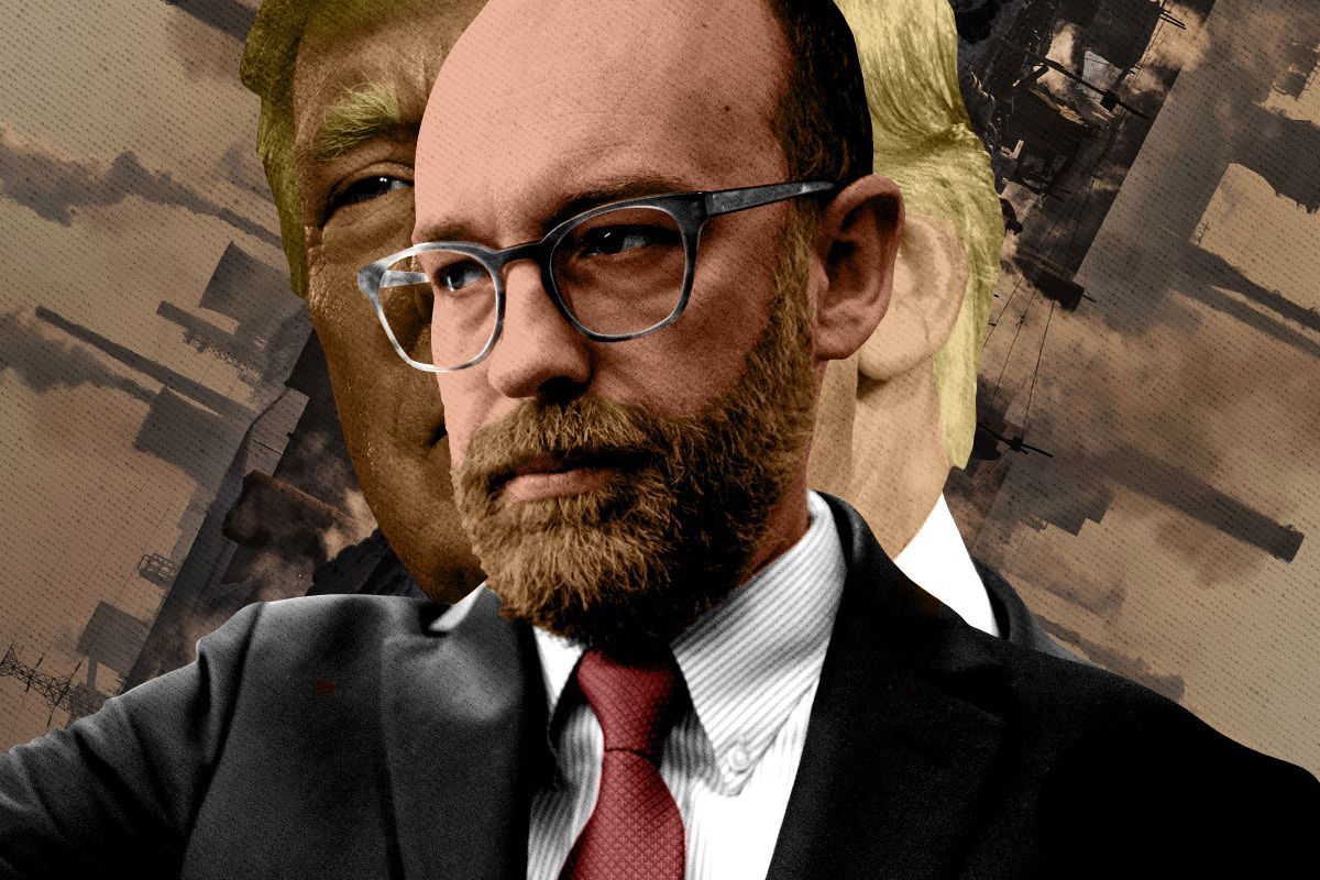 Russ Vought and Donald Trump.