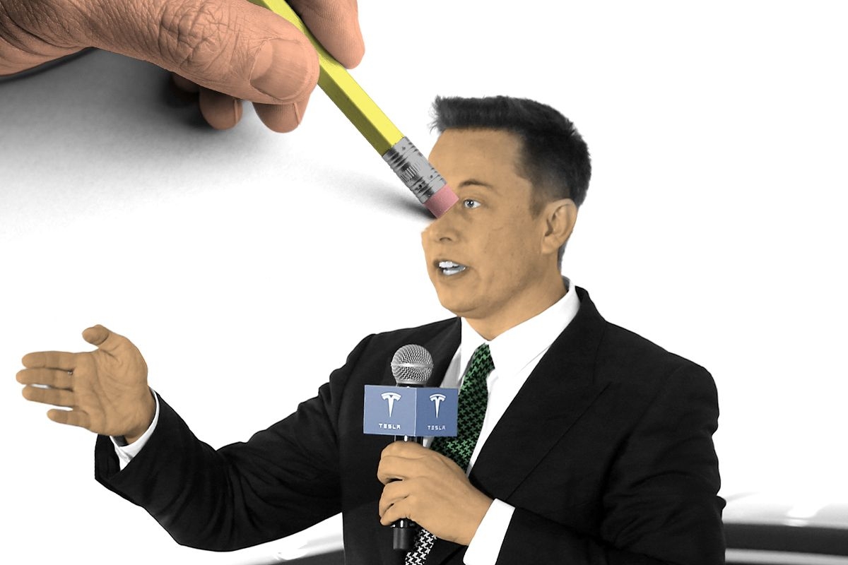 Elon Musk getting erased.