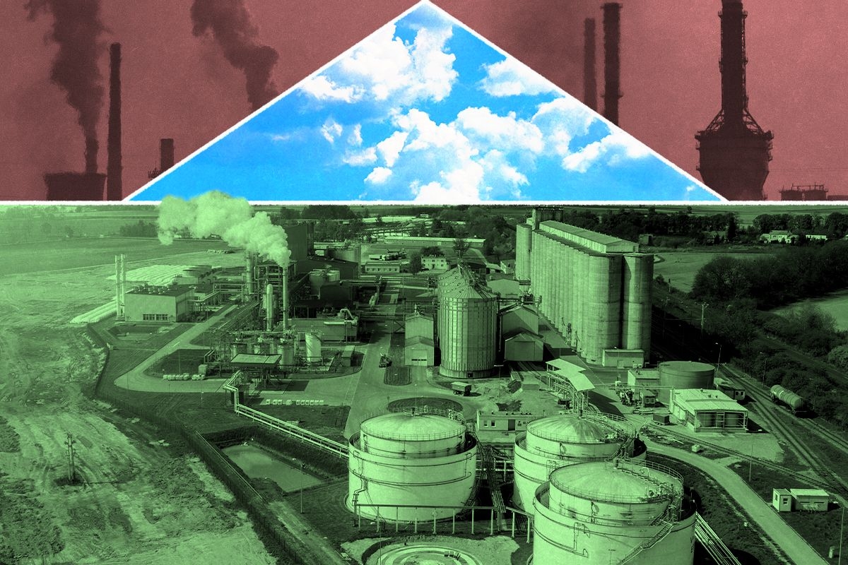 A refinery and clean air.