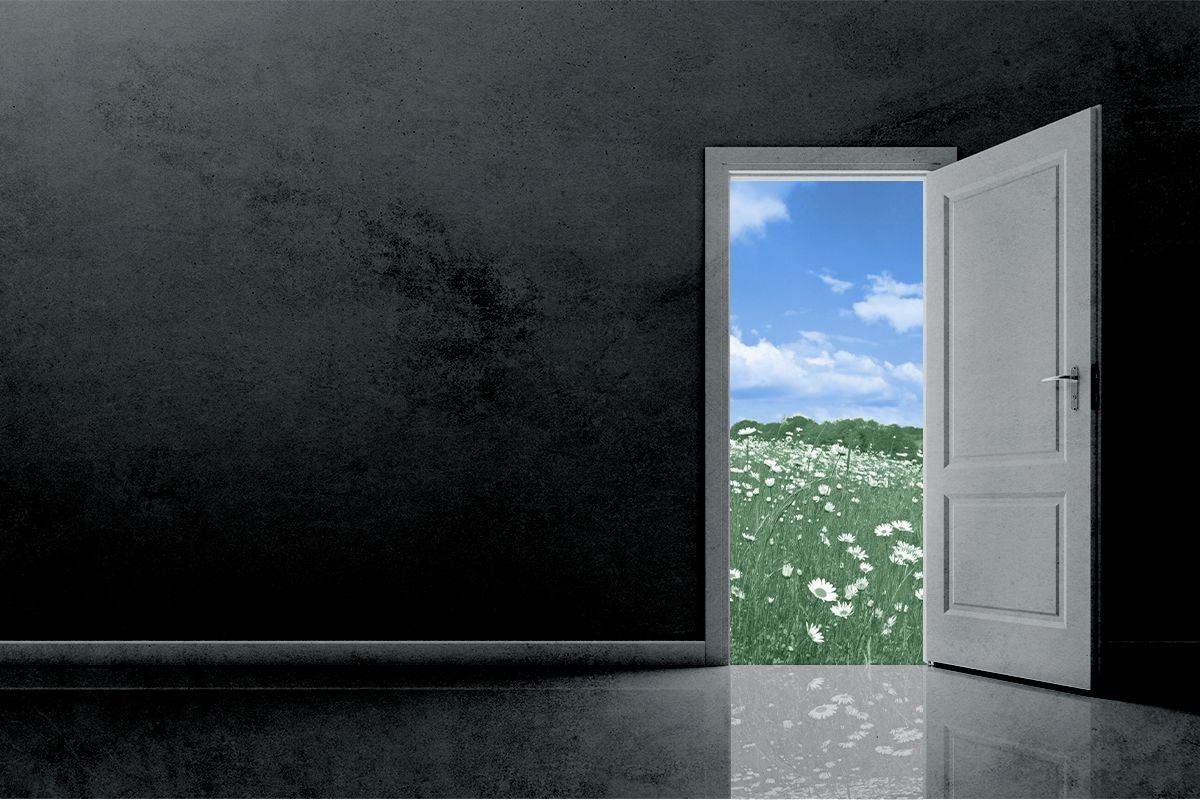 A door opening onto nature.