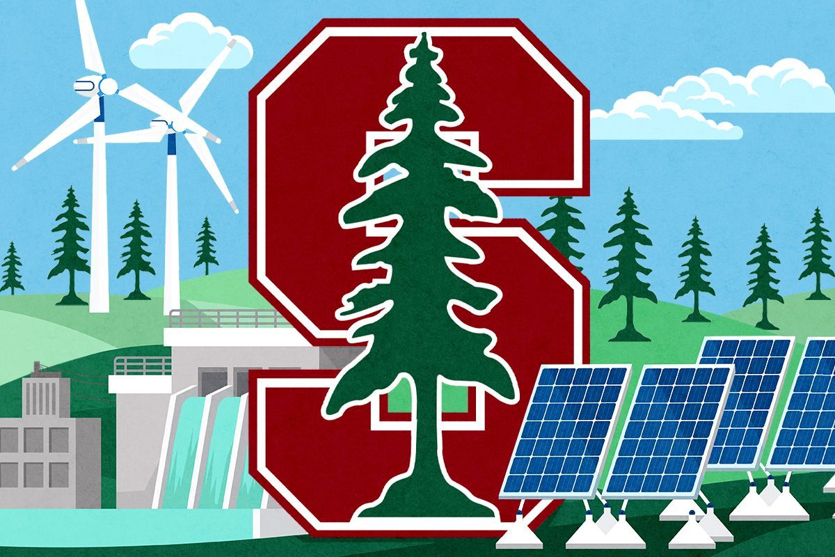 The Stanford logo and green energy.