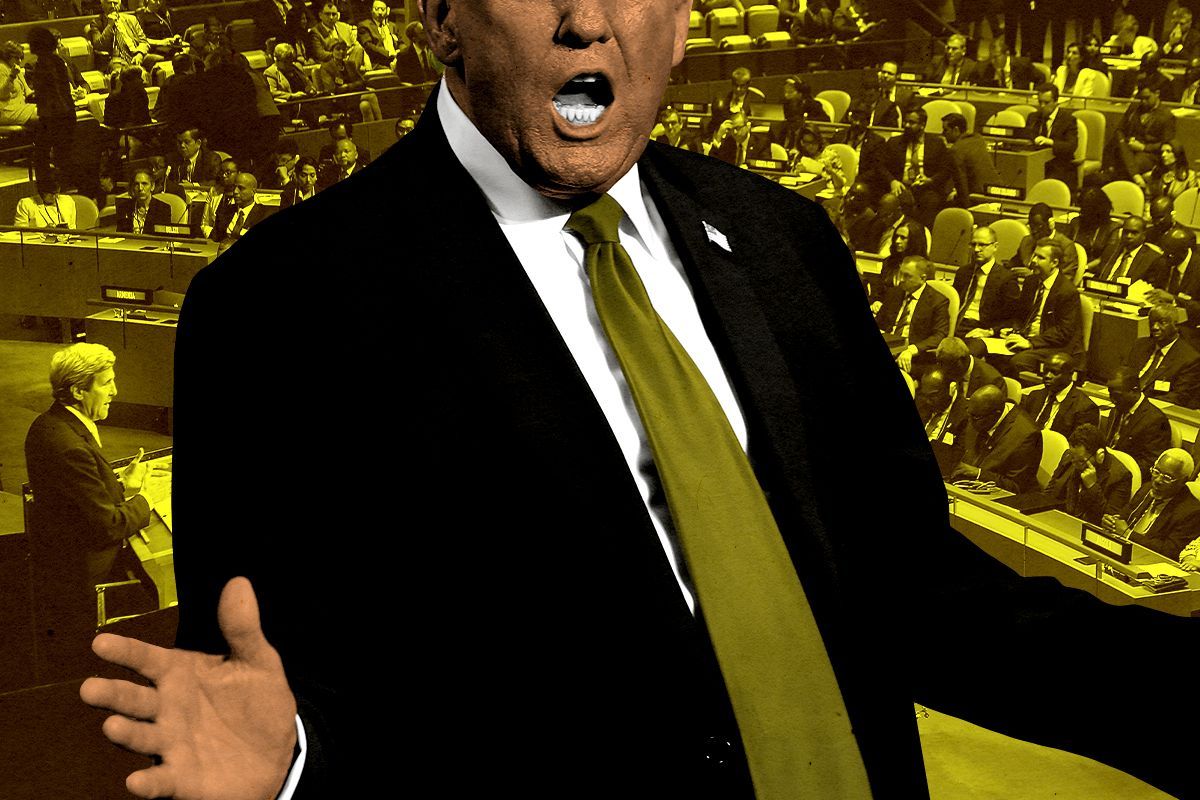 Donald Trump and climate delegates.