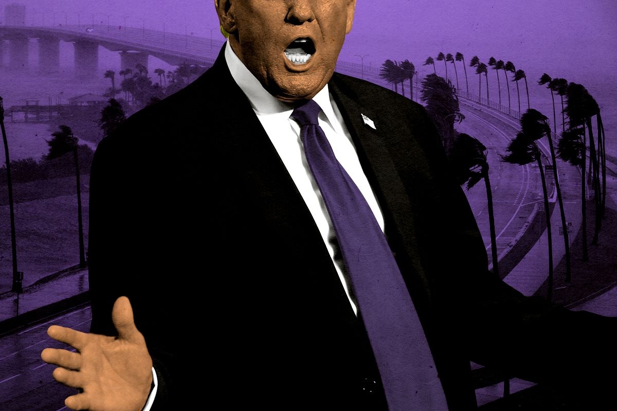 Donald Trump and a hurricane.